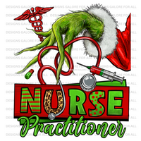 Nurse Grinch DTF Transfer