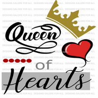 Queen Of Hearts DTF Transfer